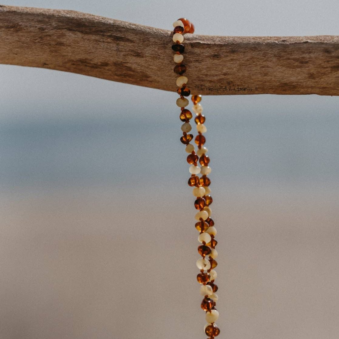 Ketting met 100% amber | Karamel/Melk