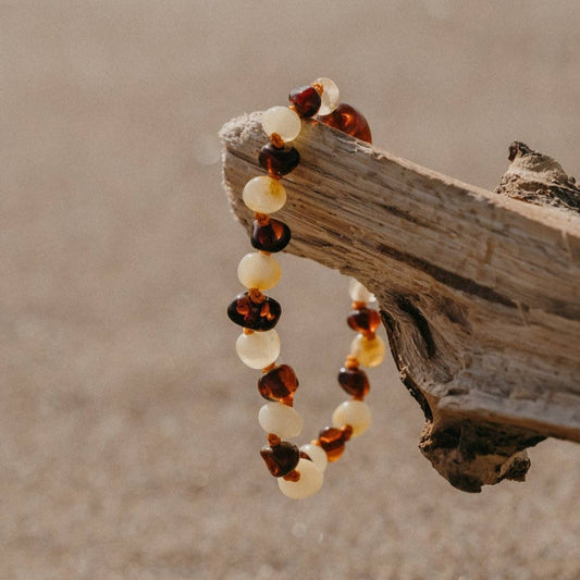 Armbandje met 100% amber | Karamel Melk