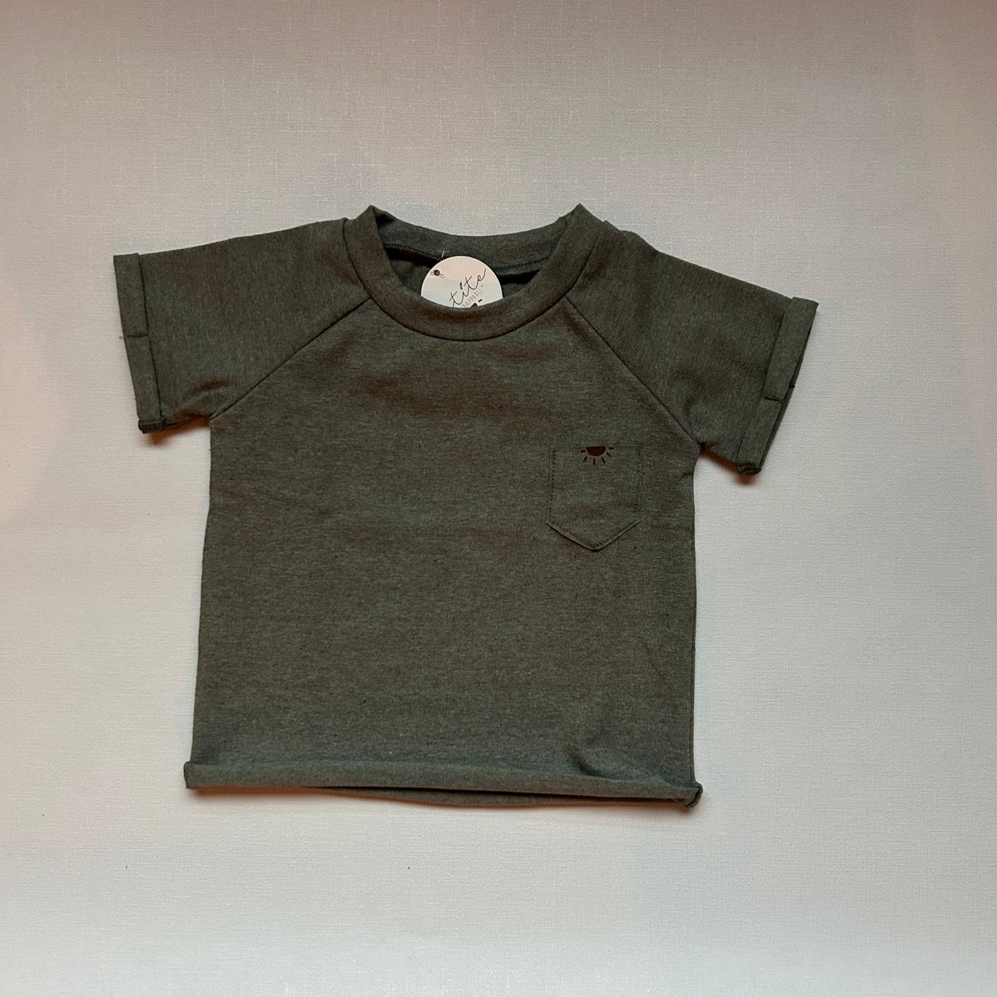 Katoenen t-shirt - olijf