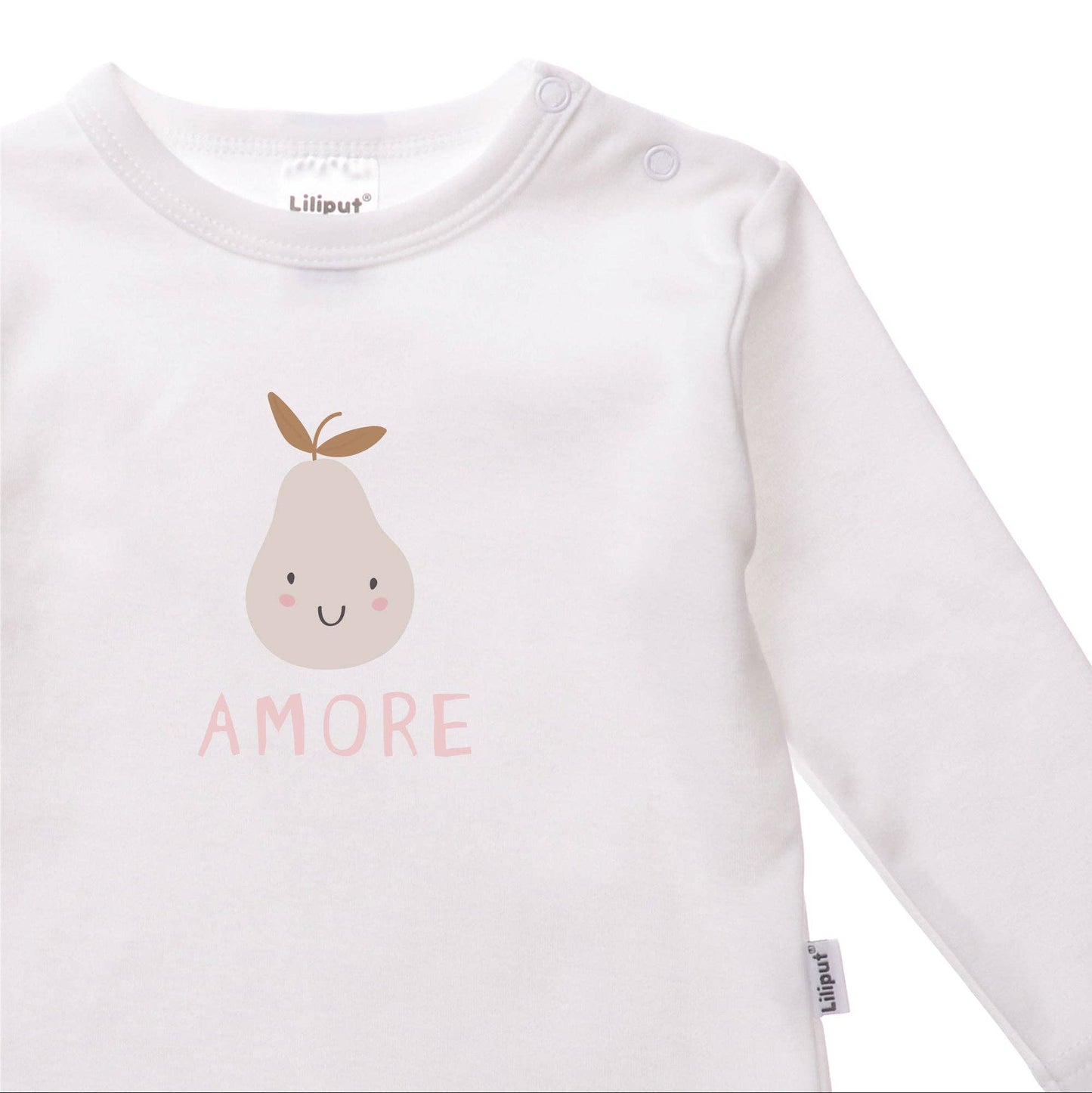 Longsleeve shirt Amore peer - wit