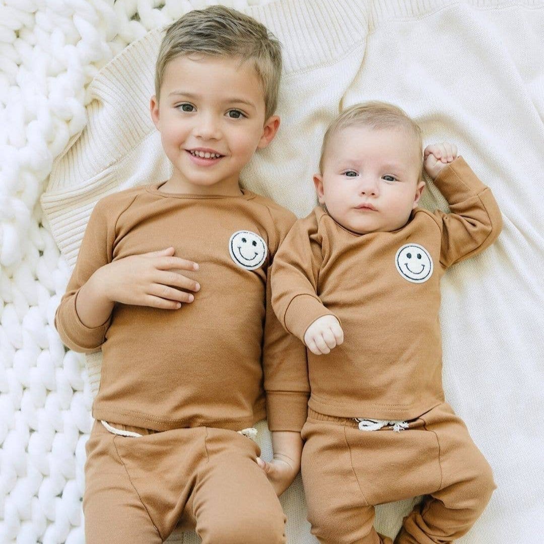 Tweedelige loungeset | Bruin